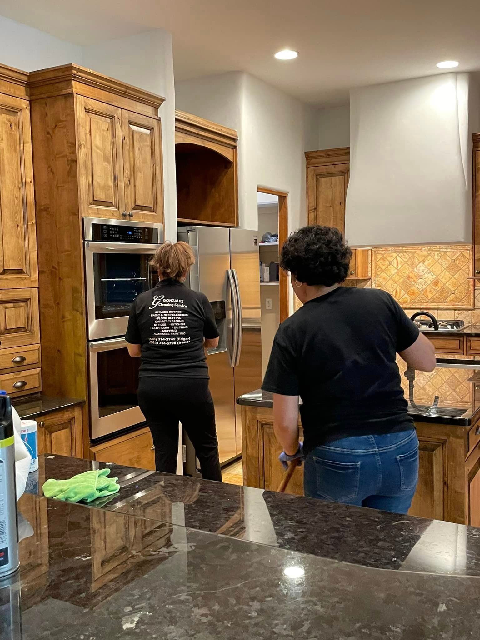 Professional cleaning team